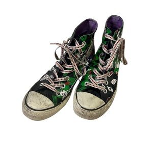 Converse X dc comics joker’s wild high top sneakers men’s size 6